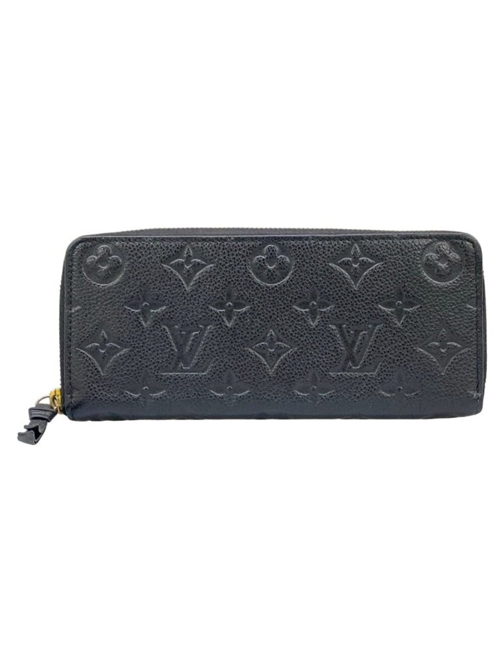 Louis Vuitton Wallet Monogram Empreinte Portefeuille Clemence Noir Leather